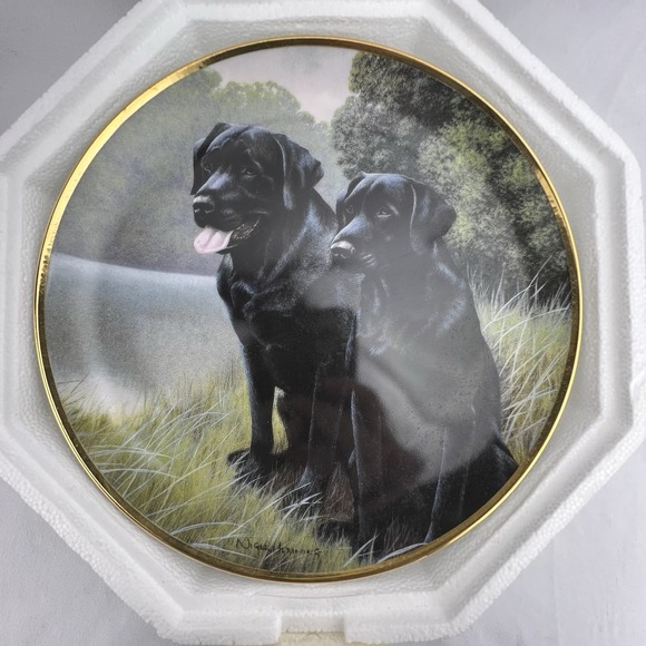 Franklin Mint Other - Sporting Companions Franklin Mint Plate by Nigel Hemming Labrador Dog Lab COA